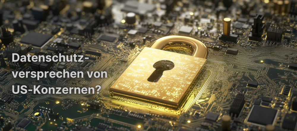 Symbolisches Bild eines goldenen Vorhängeschlosses auf einer Computerplatine – steht für Datensicherheit, Cloud-Schutz und Datenschutz in digitalen Infrastrukturen.